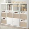 Foldable Clothes Storage Bin Large Capacity Toys Sorting Box Linen Fabric Storage Basket  Key