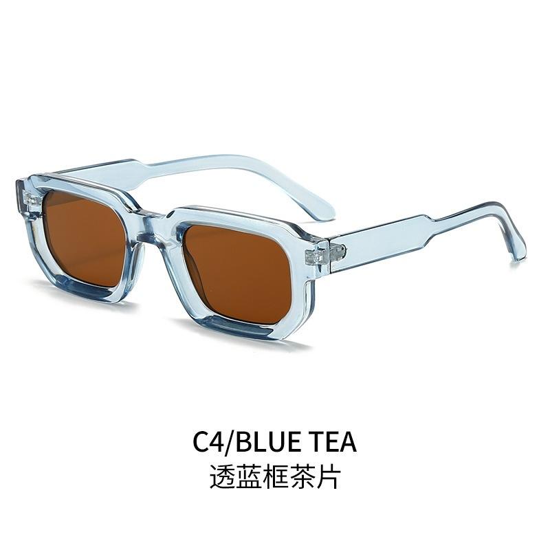 Square sunglasses European and American retro square thickened small frame flat glasses fashion street sunglasses women