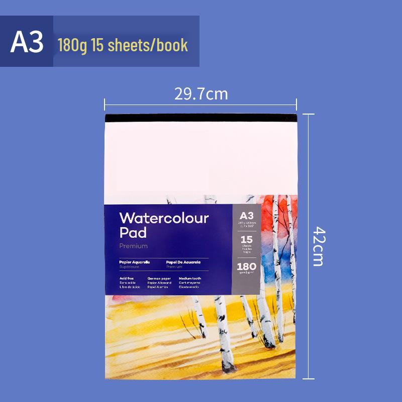 Aquarell-Skizzenbuch, mittlere Körnung, 300g - Perfekt für Schüler und Künstler