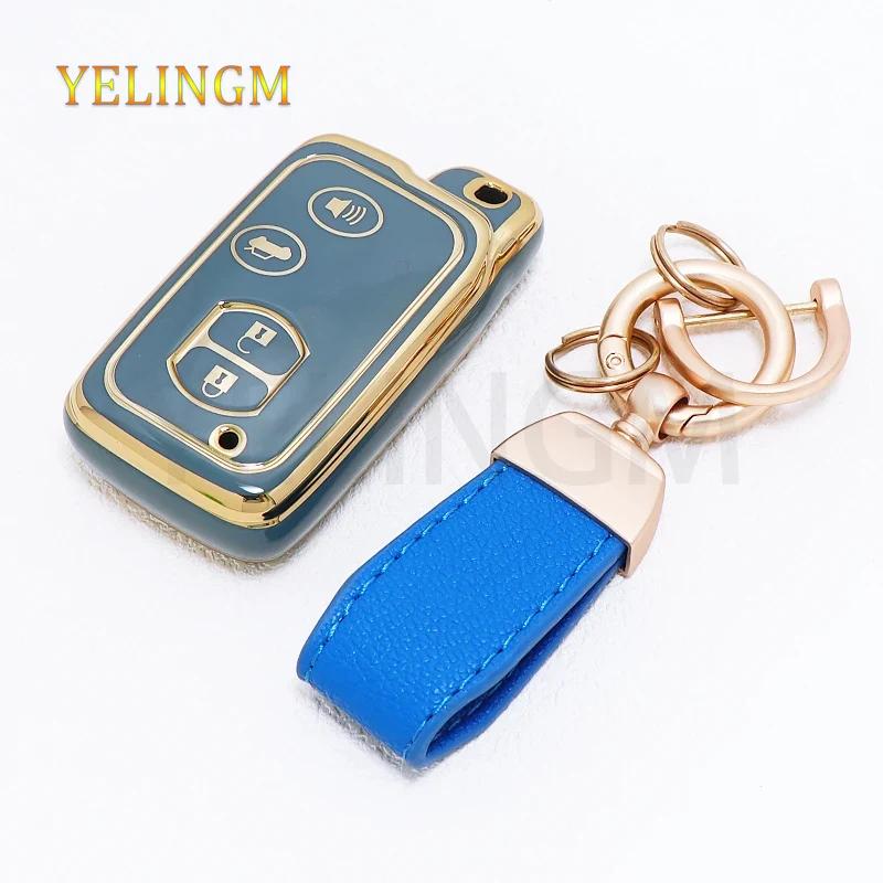 For Toyota Rav4 Land Cruiser Camry Aqua Prado Corolla Prius 2 3 4 Buttons Tpu Car Key Case Cover Keyless Remote Fob 2013 2014