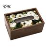 Decorative Wood Box Wooden Tissue Cover, Rectangular Paper Towel Dispenser, Napkin Storage Convenient Holder Organizer for Office Desk Home