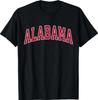 Alabama AL Vintage Sports Style Red Design for Men Women T-Shirt