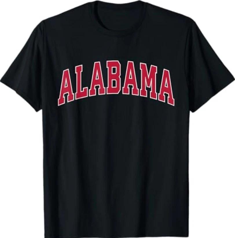 Alabama AL Vintage Sports Style Red Design for Men Women T-Shirt XL