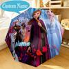Custom Name The Snow Queen Umbrella Folding Umbrella, Automatic Umbrella 8-Frame for Travel, Casual Lightweight Birthday Christmas gift