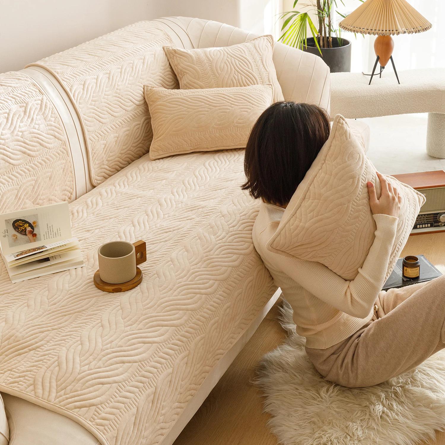 

Современный Минималистичный Четыре Сезона Универсальный Противоскользящий Чехол-Подушка На Диван Чехол-Накидка Тканевый Чехол для Украшения Гостиной Подушка для Дивана 30x50cm pillowcase хаки