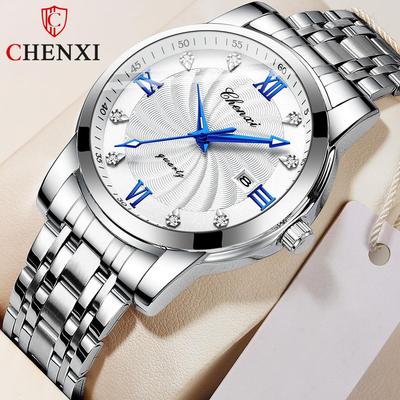 New TOP Brand Luxury Men's Watch With Box Calendar Waterproof Simple Business Fashion Luminous Men's Quartz Watches
