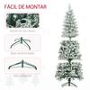 Snowy Artificial Christmas Tree 183cm with 479 Branches and Metal Stand, Green Christmas Tree for Indoor Living Room