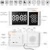 Sleek Bedside Alarm Clock Radio Large Dual Display Screen With Adjustable Brightness USB Port Sleep Timer FM76~108MHz FM Radio