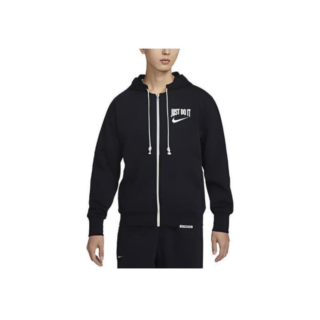 Nike Dri-Fit Standard Issue Logo Print Zip Hoodie Herren Hoodies Schwarz DV9449-010