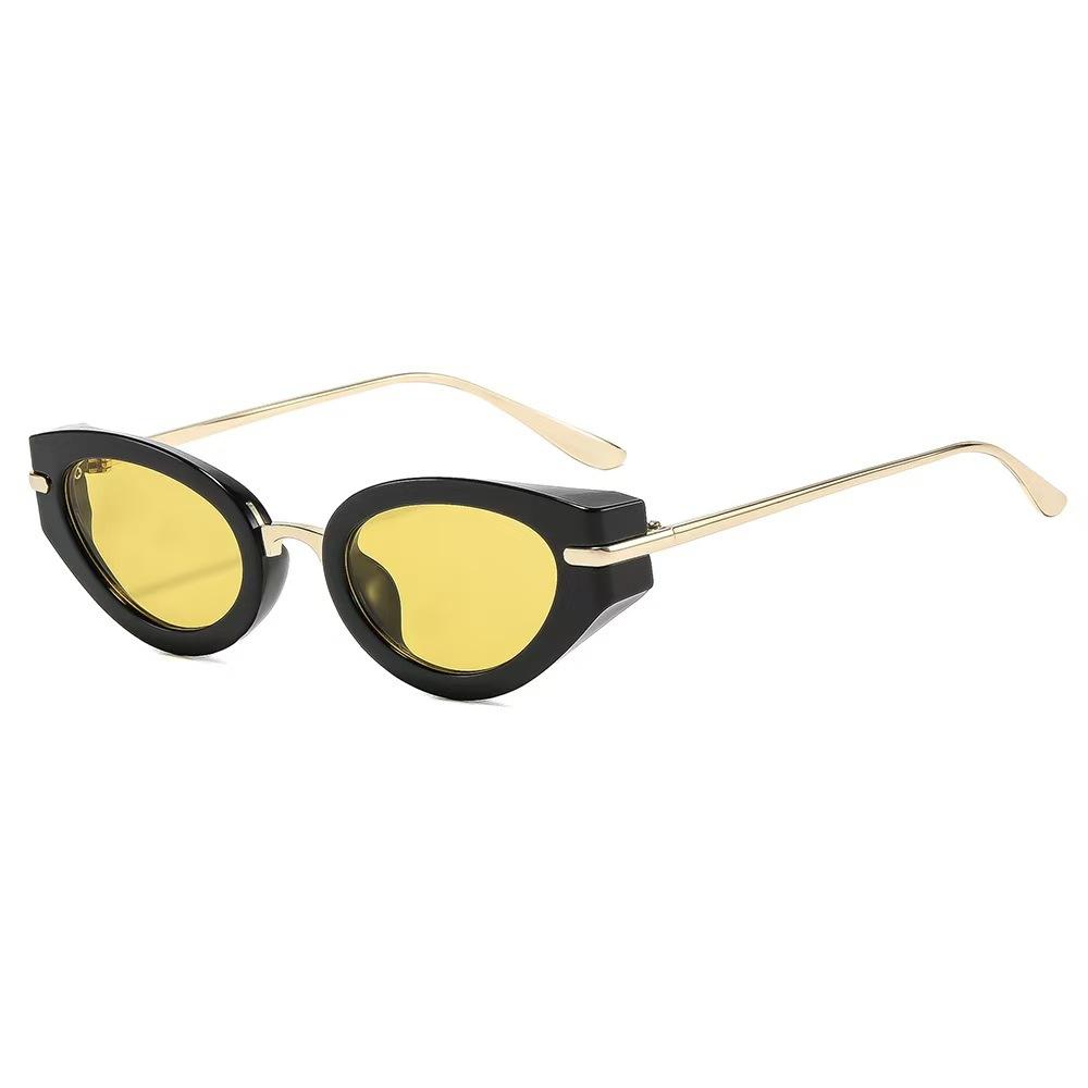 New European and American fashion personalized oval women's fashionable small frame sunglasses trendy outdoor sunscreen versatile sunglasses