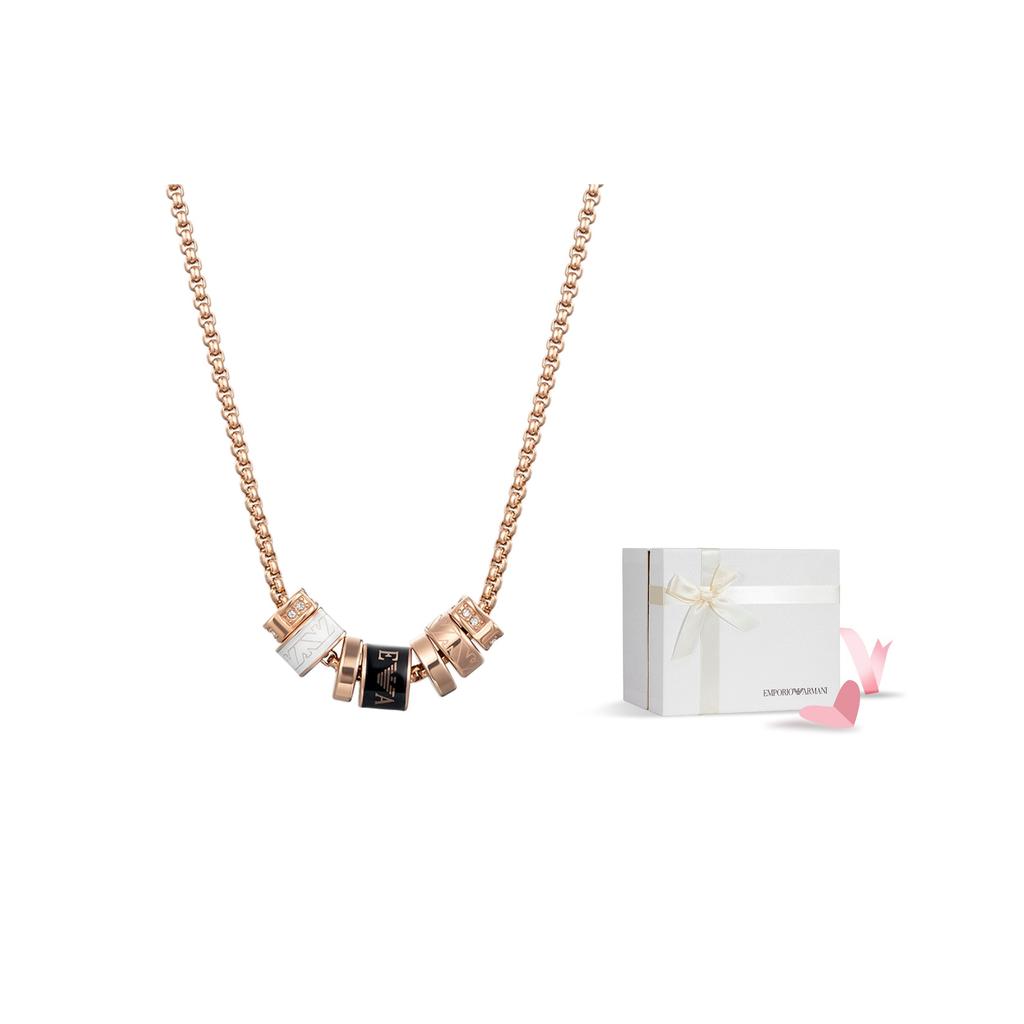 Emporio Armani Beaded Waist Pendant Necklace With Crystals Women Necklace EGS2424221
