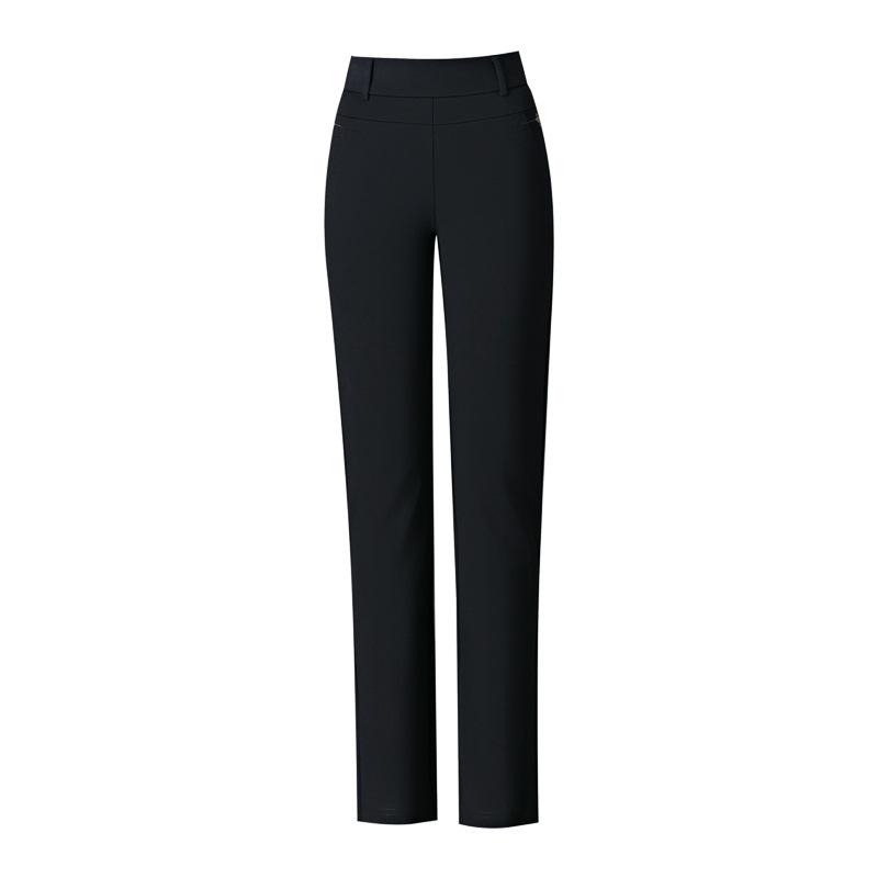 Jinbao Women's Autumn High-Waist Cotton Casual Straight Leg Pants for Middle-Aged and Elderly Moms, Plus Size Leggings.