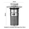 Anti-clog Floor Drain Filter Mesh Hair Trap Washbasin Bounce Core  Bathroom Accessory