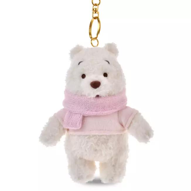 Disney Winnie the Pooh Reversible Plush Keychain ( WHITE POOH ) Japan NEW