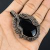 Black Onyx Jewelry, 999 Copper Wire Wrapped Pendant Handmade Gemstone Jewelry, Gifts For Wife Brand New Pendant