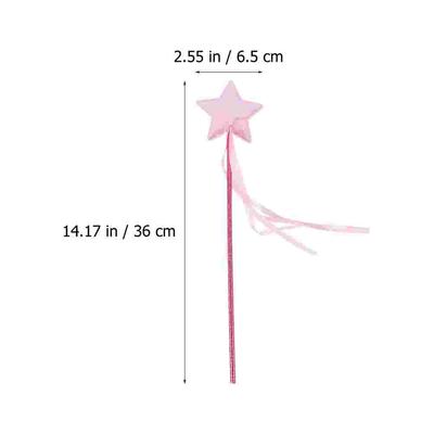 5 Pcs Pentagram Fairy Wand Children's Toys Party Decors Star Cosplay Favor Ab Cloth Girl