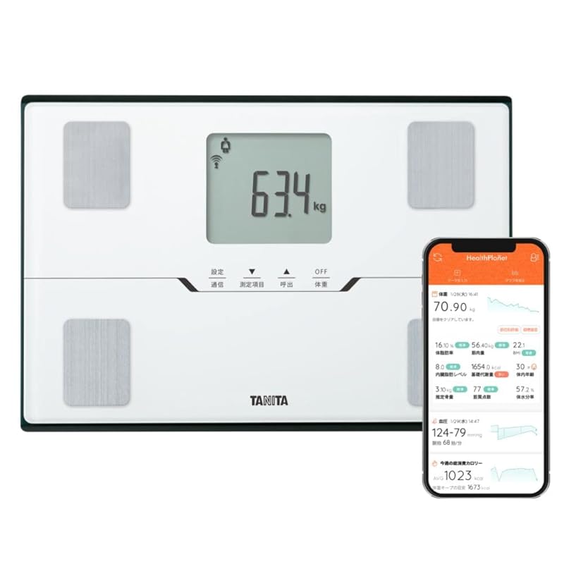 

Tanita body weight body composition analyzer white BC-768 WH Data management with smartphone Can be stored upright