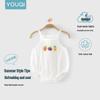 Youqi Newborn Summer Triangle Romper - Thin Style Baby Bodysuit with Straps, Class A, Size 6