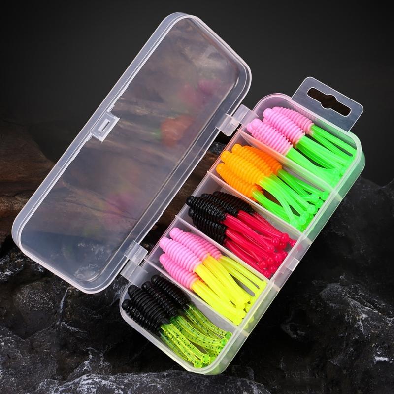 30pcs Soft Baits Swimbait Jigging Fishing Lure Double Tail Artificial Baits Wobbler Fishing Baits Fishing Tackle