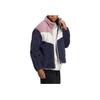 adidas neo Unisex Pink White Navy Color Block Fleece Stand Collar Warm Jacket HY9651