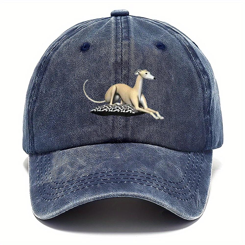 Dog print hat fashion style washed hat DAD hat