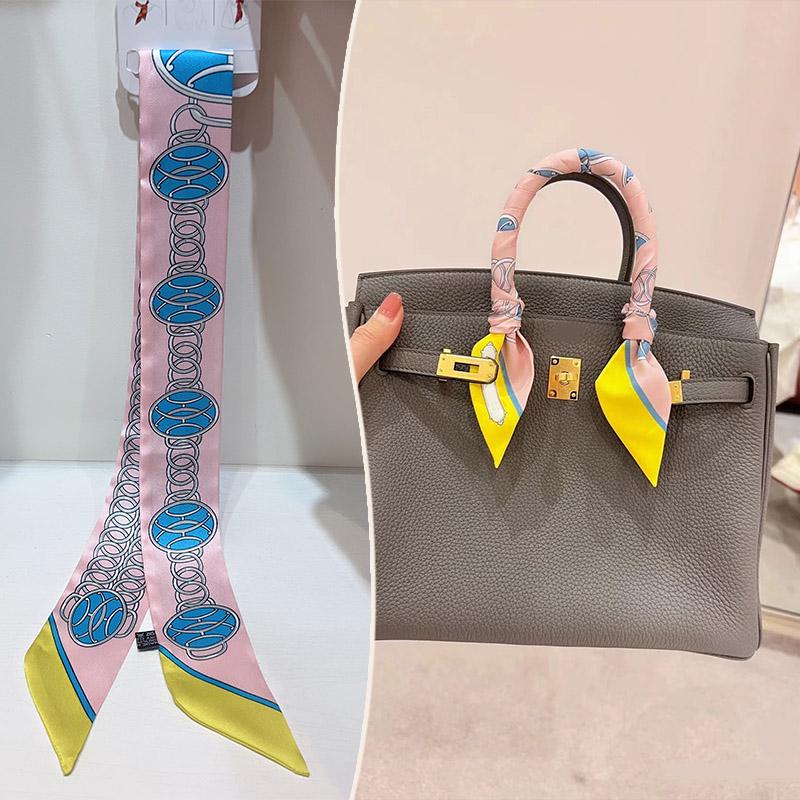2024 Trendy Silk-Style Scarf Handle Wrap for Bags