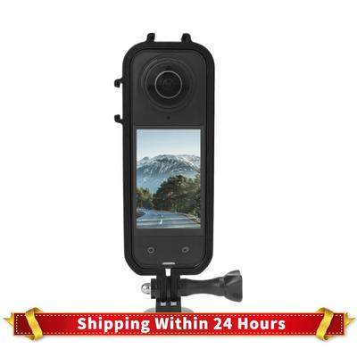 Cadre de Protection avec Support Cold Shoe Support d'Extension Cage à Lapin pour Accessoires de Caméra Insta360 X5