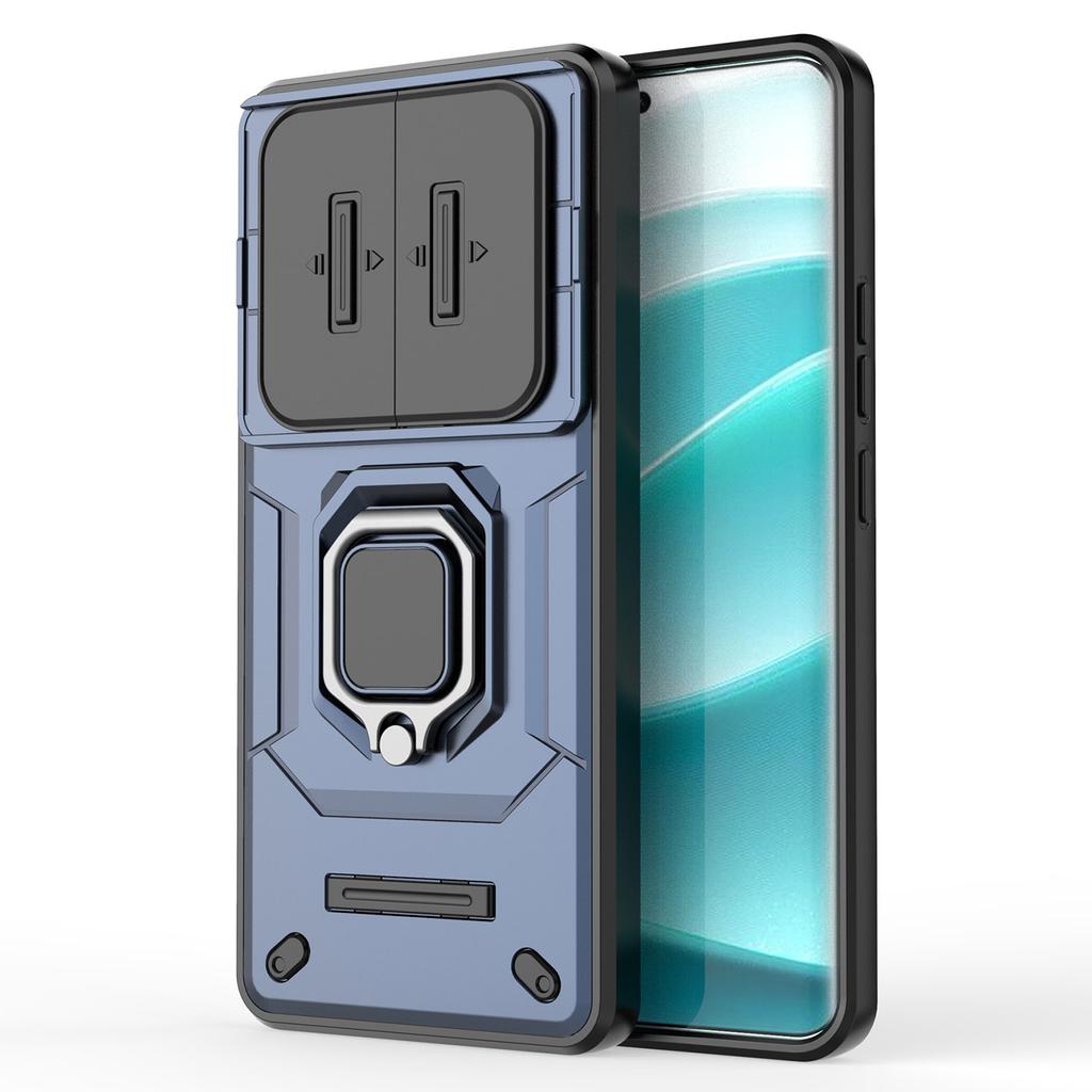 For Xiaomi Redmi Note 14 Pro+ 5G Case PC+TPU Kickstand Phone Protector with Lens Cover