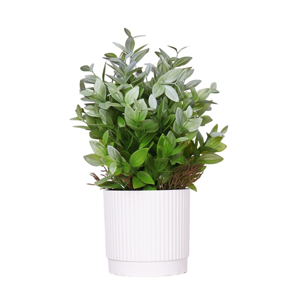 Green Simulation Plant Potted Green Grass Lifelike Grass Flowerpotted Desktop Ornament Windowsill