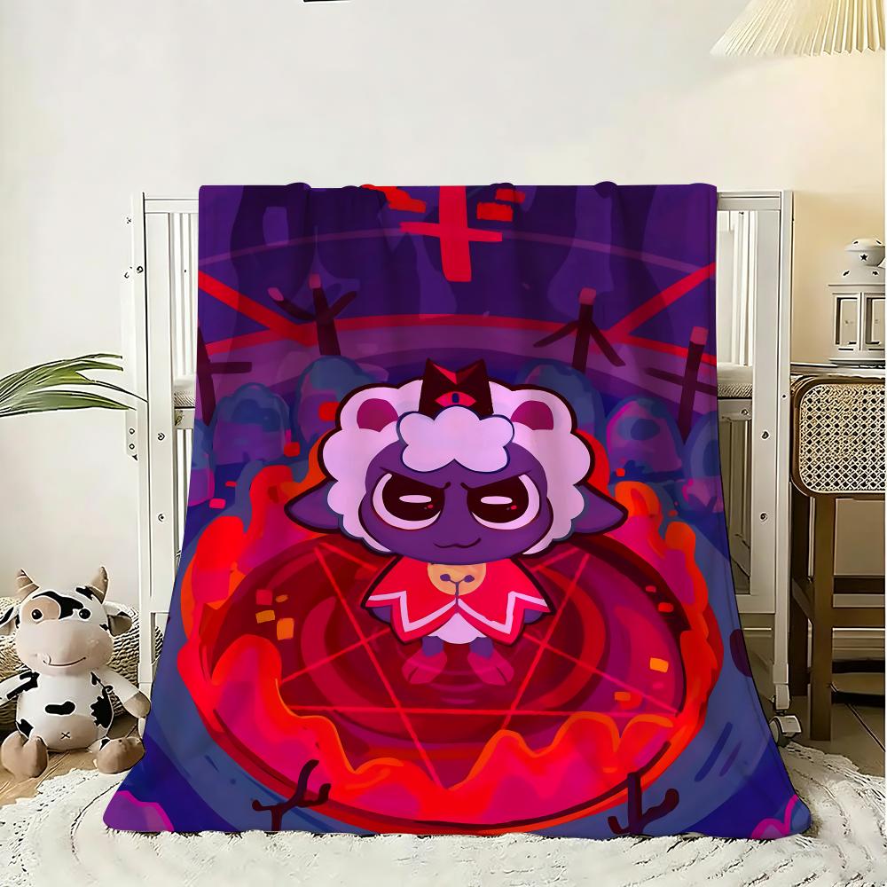 Cult Of The Lamb Game Throw 240g Flannel Blanket Lightweight Soft Skin-friendly Summer Thin Throw Blanket