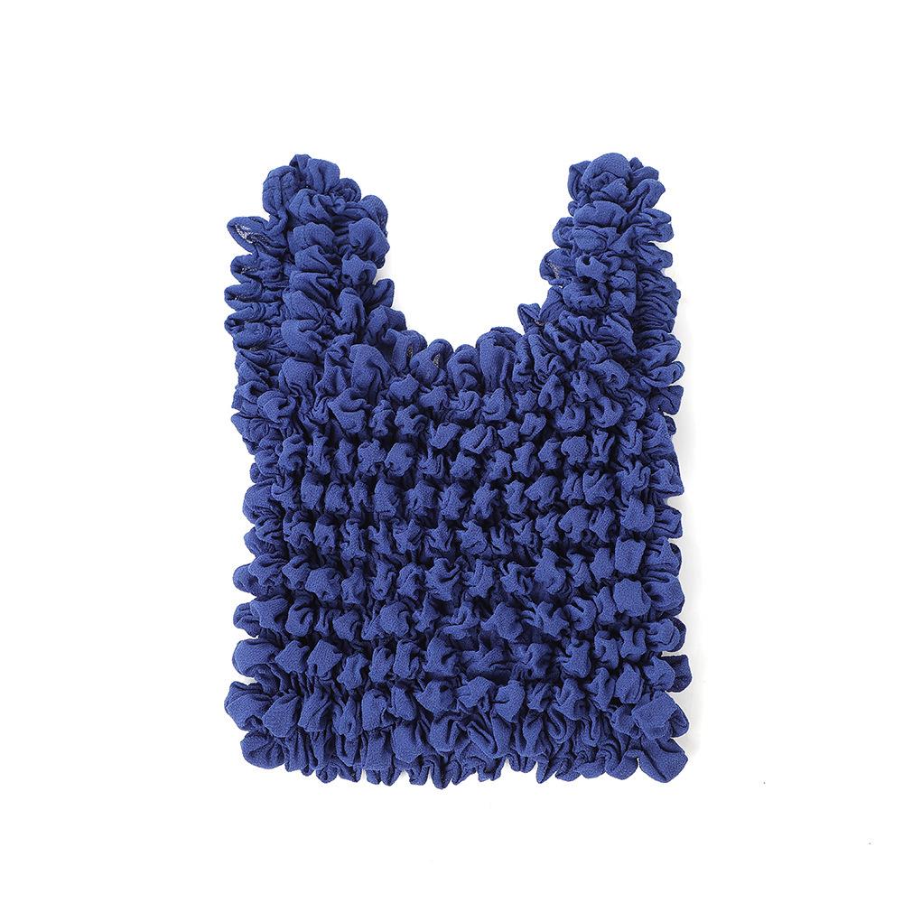 Eco-Friendly Retractable Tote: Large-Capacity Pleated Shopping Bag with High-Value Design