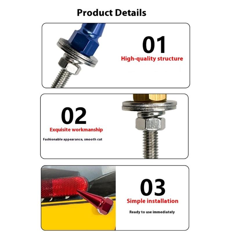 Aluminum License Plate Screws Secure Mounting Rustproof Fasteners For Auto Motorcycle License Plates