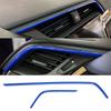 Blue Front Air Vent Outlet Cover Trim Frame Dashboard Decor Fit for Honda Civic 10th Gen 2016-2021