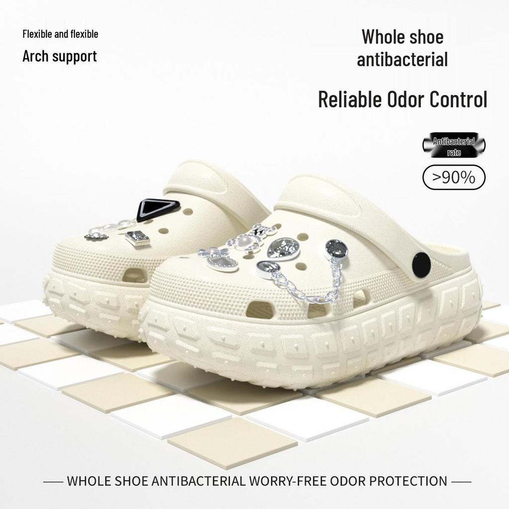 Women's Platform Clog Sandals: Non-Slip, Breathable, Wear-Resistant for Home & Beach