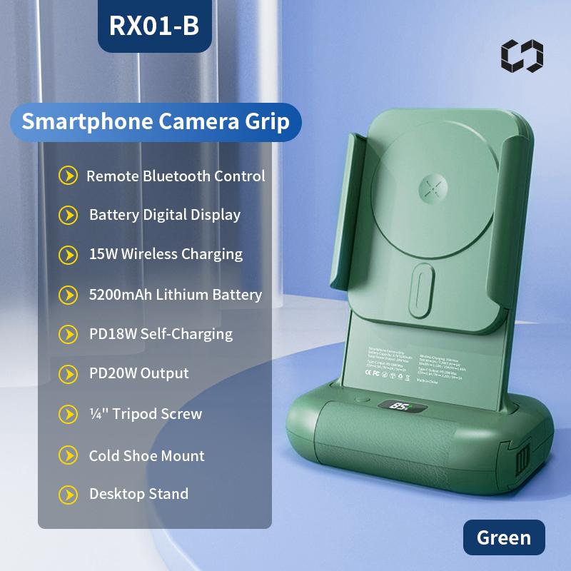 Upgraded Smartphone Camera Shutter Grip Bluetooth Selfie Handle Camera Photo Stabilizer With Fill Light Wireless Charging