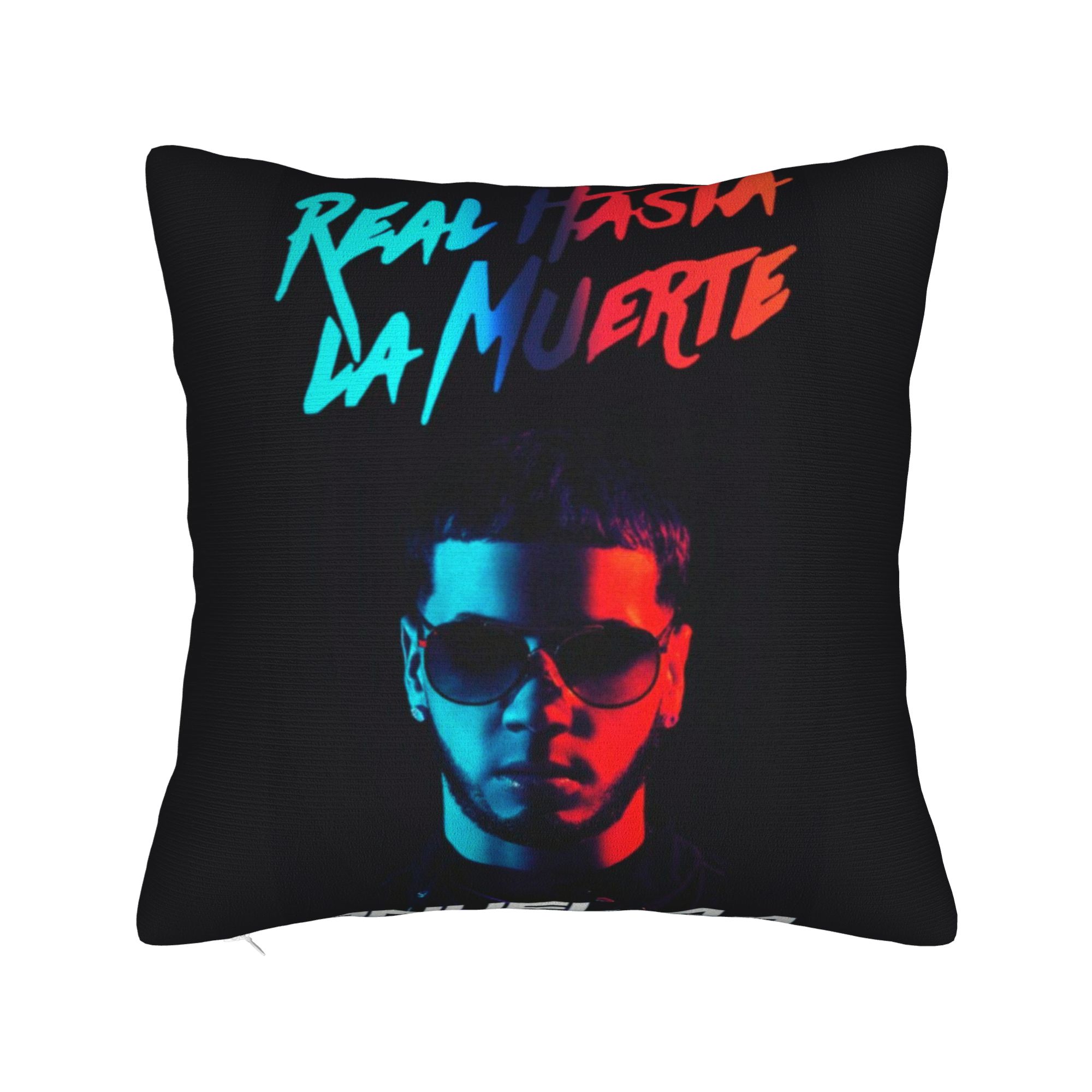 Home Decor Real Hasta La Muerte Pillowcases Accessories Real Until Death Anuel AA Merchandise Pillow Cover Square Multiple Sizes 12x12in 30X30cm