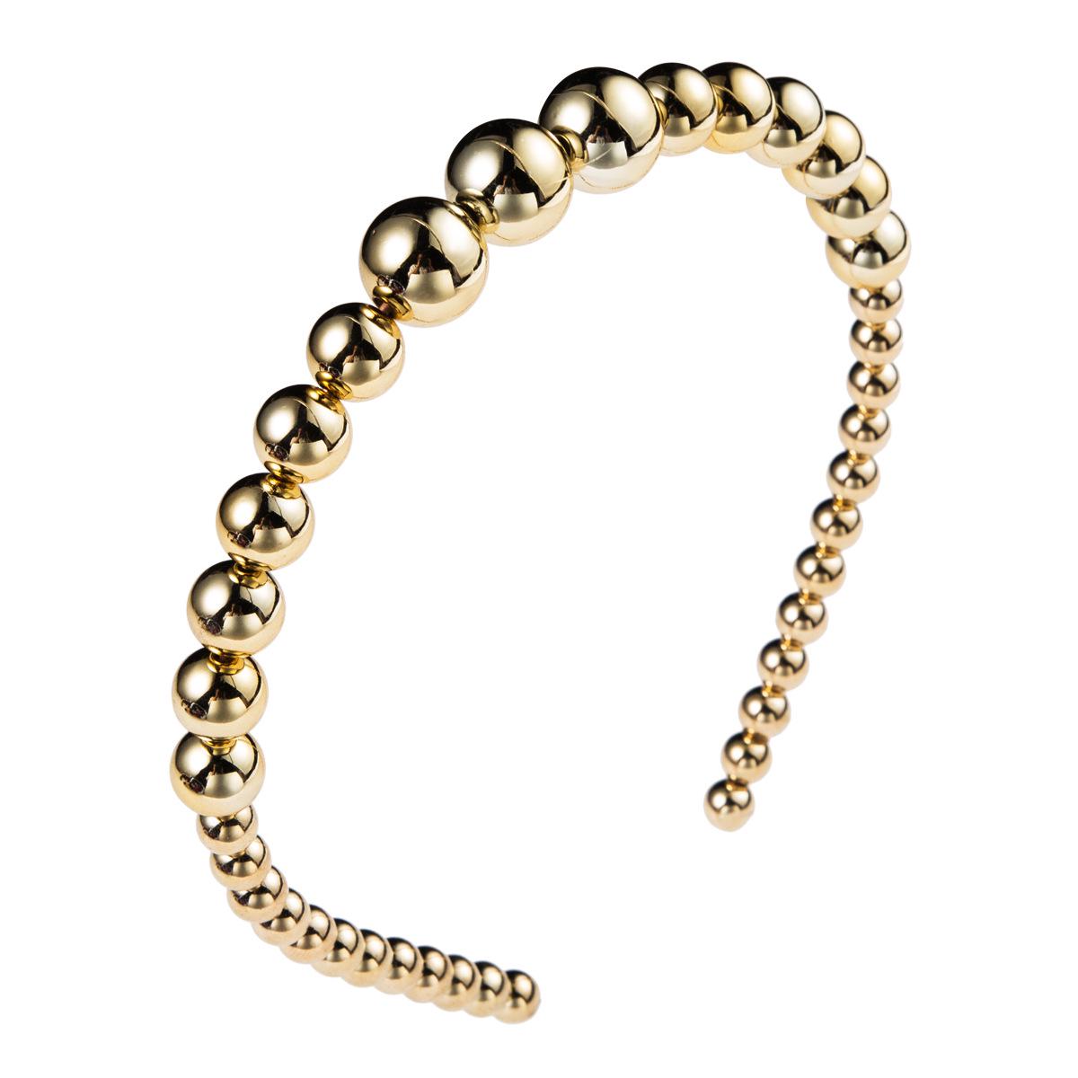 

Модная повязка на голову с жемчугом и золотом: Аксессуары для волос в европейском и американском стиле на Хэллоуин золотой