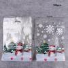 50/100Pcs Plastic Christmas Snowman Cookie Bags Transparent Thickened Candy Packaging Bags Snowman Snowflake Pattern