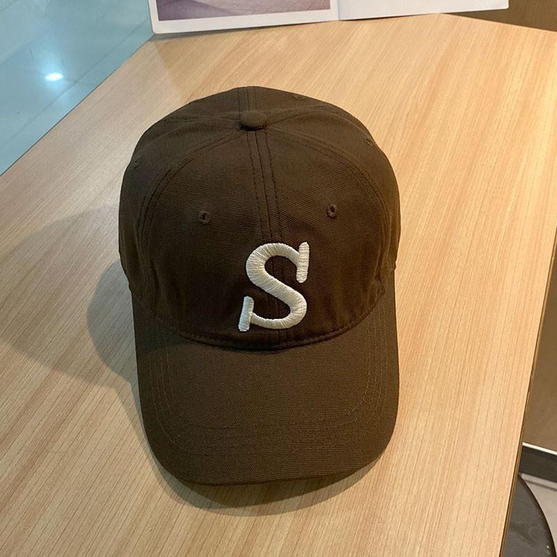 New Ins Letter Embroidered Baseball Cap for Children, Versatile Curved Brim, Small Face, Soft Top Sunshade Cap for Men