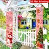 2D Flat, 2D Flat - 2D Flat, 2D Flat - 2D Flat 2pcs (11.8 X 70.8 Inches / 30 X 180 Cm) Party Banners. Banners, Polyester Material, Pink Christmas Snowm