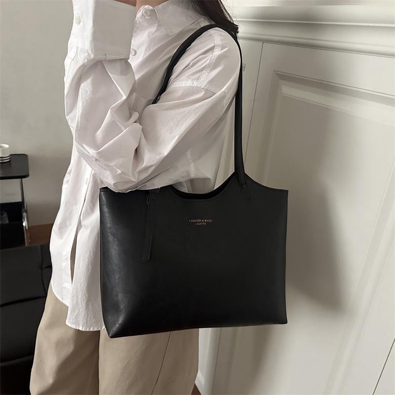 Bolsos Tote de Gran Capacidad Vintage Nuevos para Mujer Bolsos de Hombro de Moda y Versátiles para Mujer Bolso Sencillo y Casual para el Día a Día