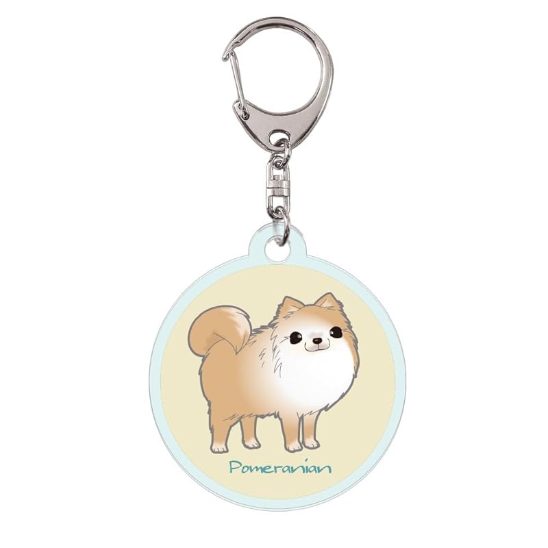 

clear acrylic key ring pomeranian