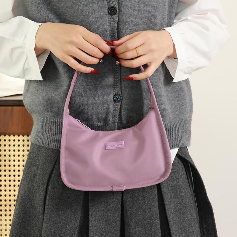 Minimalist Mini Nylon Handbag for Women Casual Underarm Bag with Multiple Color Options Great for Shopping Daily Life and Weekend Outings