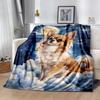 Rottweiler Moonlit Journey Flannel Blanket,Lightweight,Office Blanket,Sofa Blanket,Comfortable Blanket