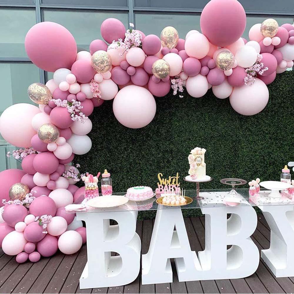 CHMH Brand Kids Adult Birthday Party Balloons Arch Kit Latex Balloons 5-18inch Customizable Colors Garland Set for Events