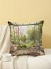 Garden Conservatory View Print Throw Pillow Cover, Cushion Case For Sofa Bedroom Living Room Couch Bed Office Chair Home Decor