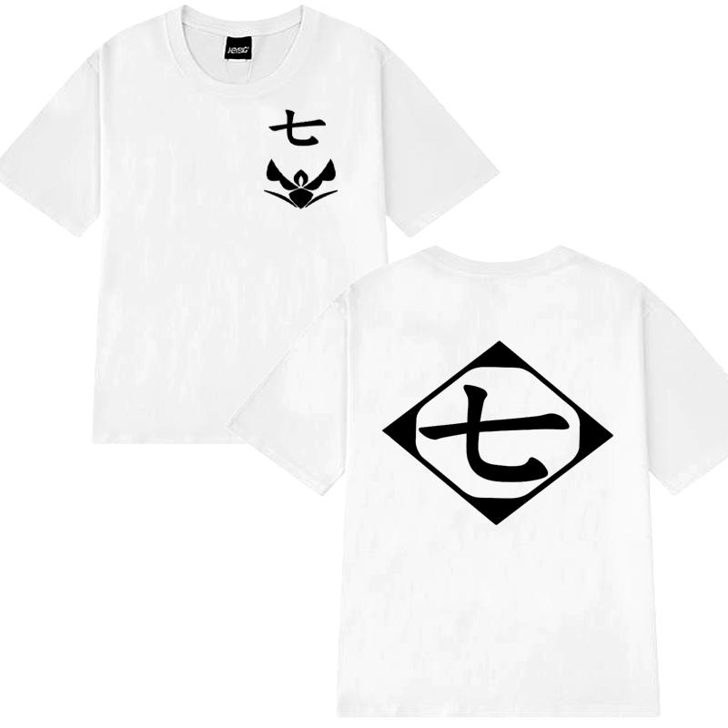 2025 Hot Sale Anime Cotton Harajuku T Shirt Men Women Bleach Cosplay Short Sleeve T-shirts Unisex Zaraki Kenpachi Cotton Tops