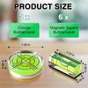 A03F-Circular Spirit Level, 9 Pcs Small Bubble Mini Magnetic Square Drill Measuring Tool