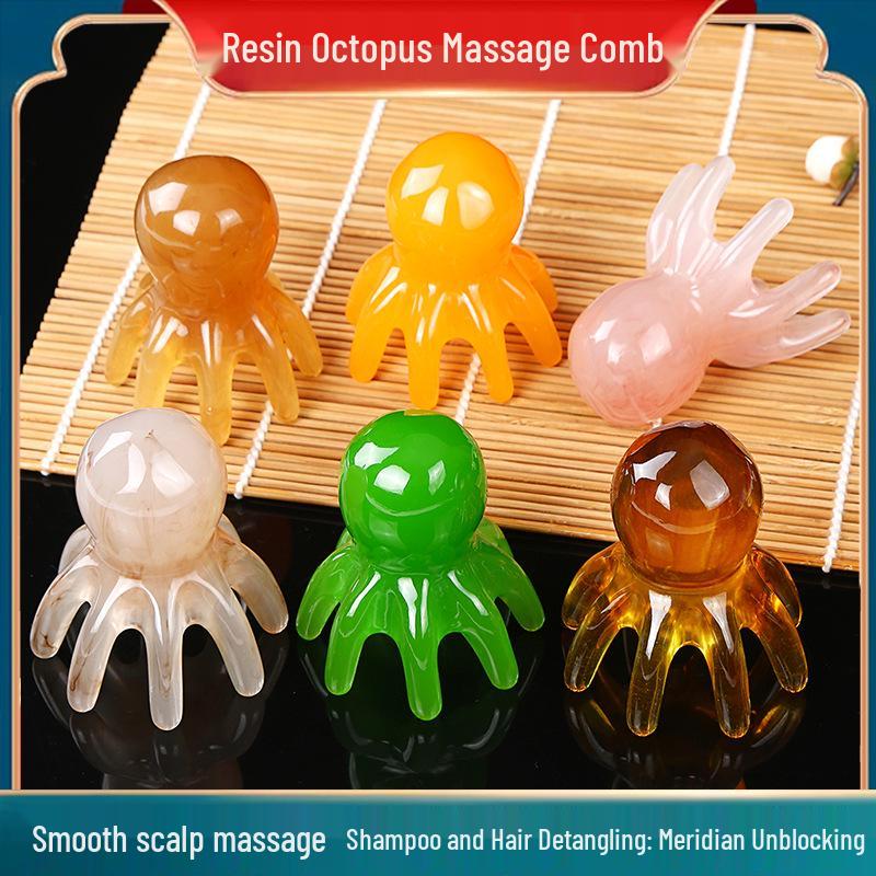 Octopus Scalp Massager Comb - Meridian Therapy & Gua Sha Head Massage Tool
