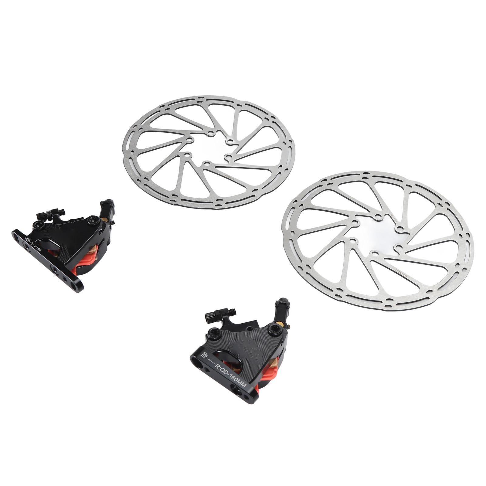 Bike Disc Brake Set Aluminum Alloy Caliper Lightweight Quiet Bike Front Rear Disc Brake Set